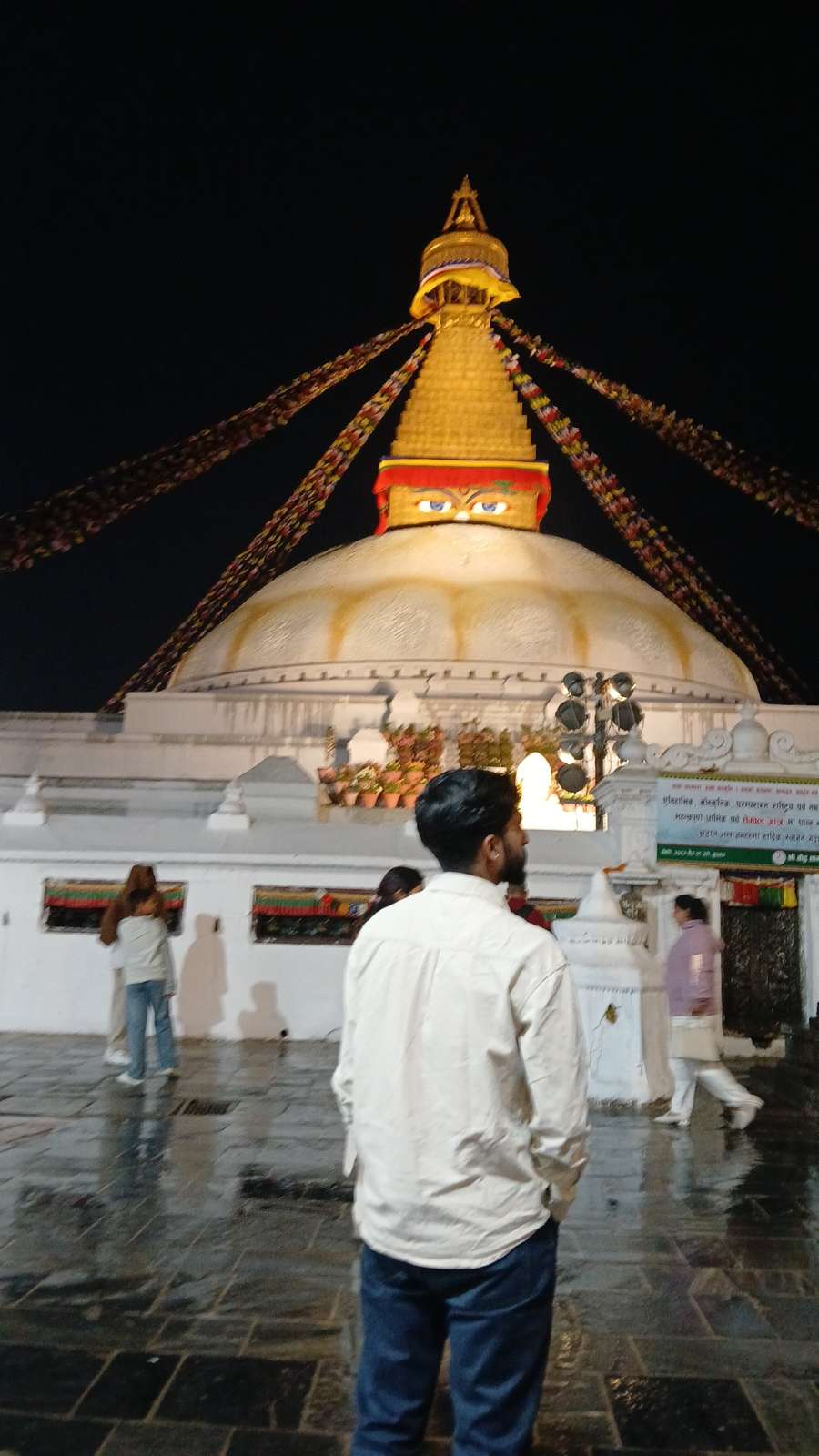 Boudhanath Stupa at night